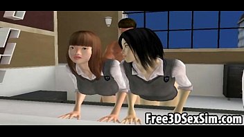 Two Sexy 3d Cartoon Asian Babes Sucking And Fucking