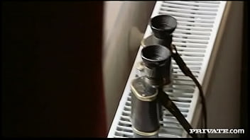 ⁣While Getting A Handjob A Man Watches His Neighbors Have Sex